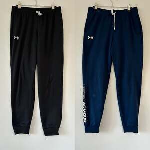 Under Armour Boys YXL Joggers Lot of 2 – Black & Navy Sweatpants P8